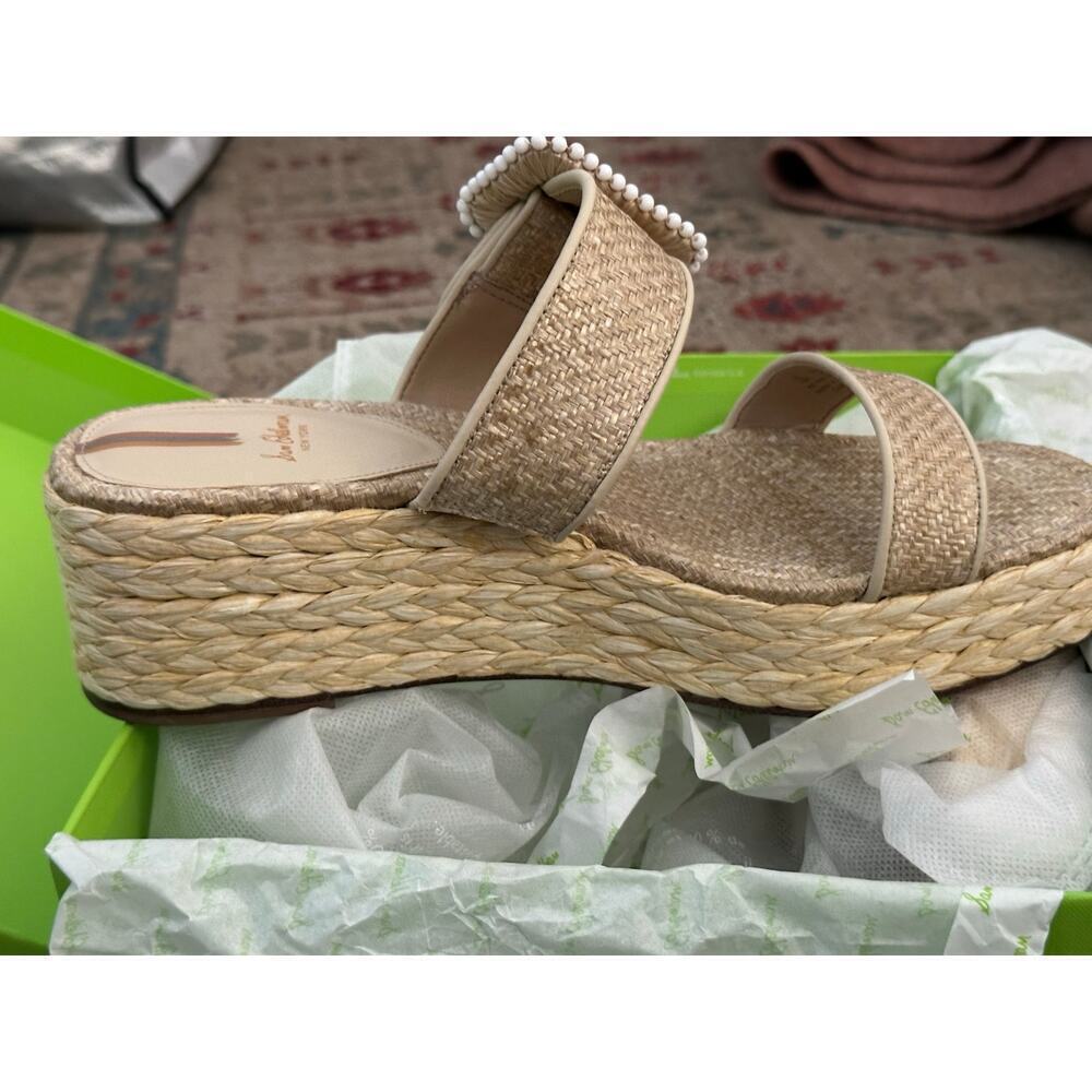 Sam Edelman Women's Cream Chase Buckle Woven Espadrilles Wedge Sandals Size 10 - Picture 8 of 10